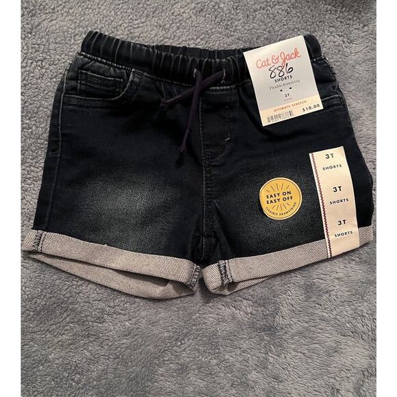 Cat & Jack Size 3T Denim Easy On & Off Shorts With Heart T-Shirt. New T2 - Picture 7 of 11
